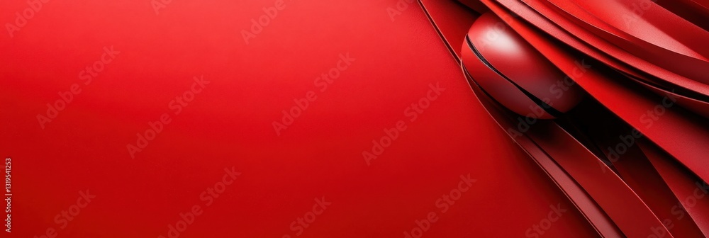 Aufkleber a red background with a red ball in the middle
