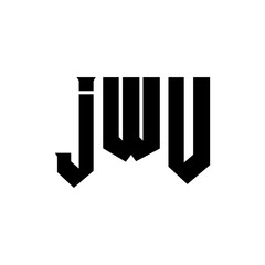 JWU letter logo design for technology company. JWU logo design black and white color combination. JWU logo, JWU vector, JWU design, JWU icon, JWU alphabet. JWU typography logo design.
