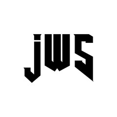 JWS letter logo design for technology company. JWS logo design black and white color combination. JWS logo, JWS vector, JWS design, JWS icon, JWS alphabet. JWS typography logo design.
