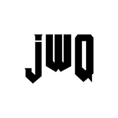 JWQ letter logo design for technology company. JWQ logo design black and white color combination. JWQ logo, JWQ vector, JWQ design, JWQ icon, JWQ alphabet. JWQ typography logo design.