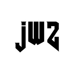 JWZ letter logo design for technology company. JWZ logo design black and white color combination. JWZ logo, JWZ vector, JWZ design, JWZ icon, JWZ alphabet. JWZ typography logo design.
