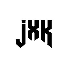 JXK letter logo design for technology company. JXK logo design black and white color combination. JXK logo, JXK vector, JXK design, JXK icon, JXK alphabet. JXK typography logo design.