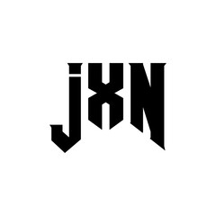 JXN letter logo design for technology company. JXN logo design black and white color combination. JXN logo, JXN vector, JXN design, JXN icon, JXN alphabet. JXN typography logo design.