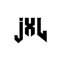 JXL letter logo design for technology company. JXL logo design black and white color combination. JXL logo, JXL vector, JXL design, JXL icon, JXL alphabet. JXL typography logo design.