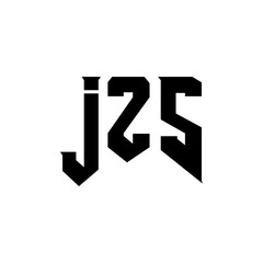 JZS letter logo design for technology company. JZS logo design black and white color combination. JZS logo, JZS vector, JZS design, JZS icon, JZS alphabet. JZS typography logo design.