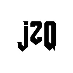 JZQ letter logo design for technology company. JZQ logo design black and white color combination. JZQ logo, JZQ vector, JZQ design, JZQ icon, JZQ alphabet. JZQ typography logo design.