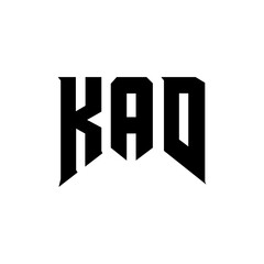 KAD letter logo design for technology company. KAD logo design black and white color combination. KAD logo, KAD vector, KAD design, KAD icon, KAD alphabet. KAD typography logo design.