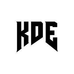 KDE letter logo design for technology company. KDE logo design black and white color combination. KDE logo, KDE vector, KDE design, KDE icon, KDE alphabet. KDE typography logo design.