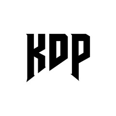 KDP letter logo design for technology company. KDP logo design black and white color combination. KDP logo, KDP vector, KDP design, KDP icon, KDP alphabet. KDP typography logo design.