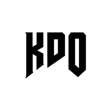KDO letter logo design for technology company. KDO logo design black and white color combination. KDO logo, KDO vector, KDO design, KDO icon, KDO alphabet. KDO typography logo design.