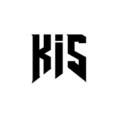 KIS letter logo design for technology company. KIS logo design black and white color combination. KIS logo, KIS vector, KIS design, KIS icon, KIS alphabet. KIS typography logo design.