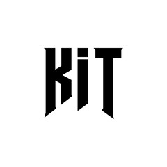 KIT letter logo design for technology company. KIT logo design black and white color combination. KIT logo, KIT vector, KIT design, KIT icon, KIT alphabet. KIT typography logo design.