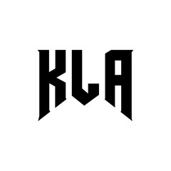 KLA letter logo design for technology company. KLA logo design black and white color combination. KLA logo, KLA vector, KLA design, KLA icon, KLA alphabet. KLA typography logo design.