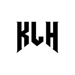 KLH letter logo design for technology company. KLH logo design black and white color combination. KLH logo, KLH vector, KLH design, KLH icon, KLH alphabet. KLH typography logo design.