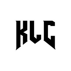 KLC letter logo design for technology company. KLC logo design black and white color combination. KLC logo, KLC vector, KLC design, KLC icon, KLC alphabet. KLC typography logo design.