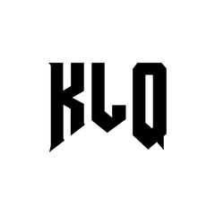 KLQ letter logo design for technology company. KLQ logo design black and white color combination. KLQ logo, KLQ vector, KLQ design, KLQ icon, KLQ alphabet. KLQ typography logo design.