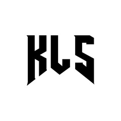 KLS letter logo design for technology company. KLS logo design black and white color combination. KLS logo, KLS vector, KLS design, KLS icon, KLS alphabet. KLS typography logo design.