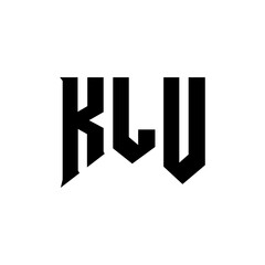 KLU letter logo design for technology company. KLU logo design black and white color combination. KLU logo, KLU vector, KLU design, KLU icon, KLU alphabet. KLU typography logo design.