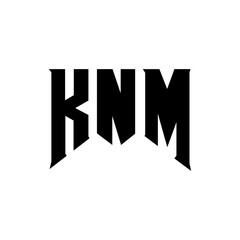 KNM letter logo design for technology company. KNM logo design black and white color combination. KNM logo, KNM vector, KNM design, KNM icon, KNM alphabet. KNM typography logo design.