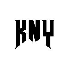 KNY letter logo design for technology company. KNY logo design black and white color combination. KNY logo, KNY vector, KNY design, KNY icon, KNY alphabet. KNY typography logo design.