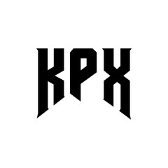 KPX letter logo design for technology company. KPX logo design black and white color combination. KPX logo, KPX vector, KPX design, KPX icon, KPX alphabet. KPX typography logo design.