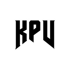 KPV letter logo design for technology company. KPV logo design black and white color combination. KPV logo, KPV vector, KPV design, KPV icon, KPV alphabet. KPV typography logo design.