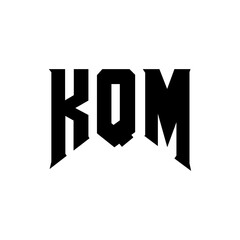 KQM letter logo design for technology company. KQM logo design black and white color combination. KQM logo, KQM vector, KQM design, KQM icon, KQM alphabet. KQM typography logo design.