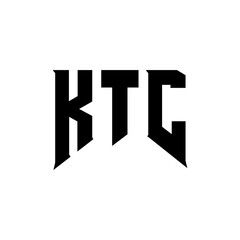 KTC letter logo design for technology company. KTC logo design black and white color combination. KTC logo, KTC vector, KTC design, KTC icon, KTC alphabet. KTC typography logo design.