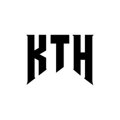KTH letter logo design for technology company. KTH logo design black and white color combination. KTH logo, KTH vector, KTH design, KTH icon, KTH alphabet. KTH typography logo design.