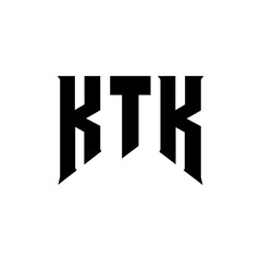 KTK letter logo design for technology company. KTK logo design black and white color combination. KTK logo, KTK vector, KTK design, KTK icon, KTK alphabet. KTK typography logo design.