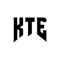 KTE letter logo design for technology company. KTE logo design black and white color combination. KTE logo, KTE vector, KTE design, KTE icon, KTE alphabet. KTE typography logo design.