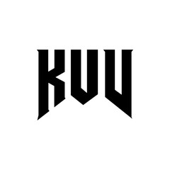 KUV letter logo design for technology company. KUV logo design black and white color combination. KUV logo, KUV vector, KUV design, KUV icon, KUV alphabet. KUV typography logo design.