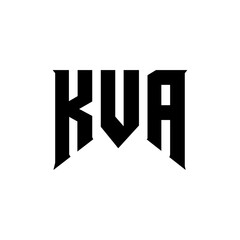 KVA letter logo design for technology company. KVA logo design black and white color combination. KVA logo, KVA vector, KVA design, KVA icon, KVA alphabet. KVA typography logo design.