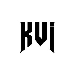 KVI letter logo design for technology company. KVI logo design black and white color combination. KVI logo, KVI vector, KVI design, KVI icon, KVI alphabet. KVI typography logo design.