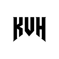 KVH letter logo design for technology company. KVH logo design black and white color combination. KVH logo, KVH vector, KVH design, KVH icon, KVH alphabet. KVH typography logo design.