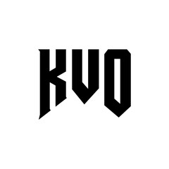 KVO letter logo design for technology company. KVO logo design black and white color combination. KVO logo, KVO vector, KVO design, KVO icon, KVO alphabet. KVO typography logo design.