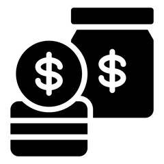 savings solid icon	