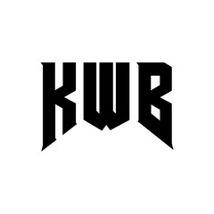 KWB letter logo design for technology company. KWB logo design black and white color combination. KWB logo, KWB vector, KWB design, KWB icon, KWB alphabet. KWB typography logo design.