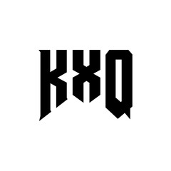 KXQ letter logo design for technology company. KXQ logo design black and white color combination. KXQ logo, KXQ vector, KXQ design, KXQ icon, KXQ alphabet. KXQ typography logo design.
