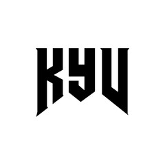 KYV letter logo design for technology company. KYV logo design black and white color combination. KYV logo, KYV vector, KYV design, KYV icon, KYV alphabet. KYV typography logo design.