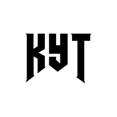 KYT letter logo design for technology company. KYT logo design black and white color combination. KYT logo, KYT vector, KYT design, KYT icon, KYT alphabet. KYT typography logo design.