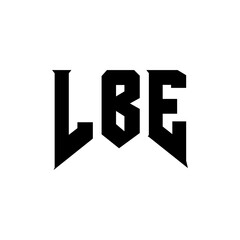 LBE letter logo design for technology company. LBE logo design black and white color combination. LBE logo, LBE vector, LBE design, LBE icon, LBE alphabet. LBE typography logo design.