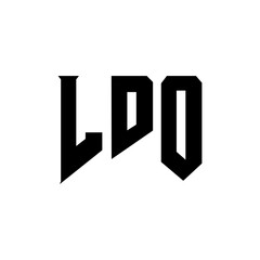 LDO letter logo design for technology company. LDO logo design black and white color combination. LDO logo, LDO vector, LDO design, LDO icon, LDO alphabet. LDO typography logo design.