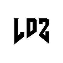 LDZ letter logo design for technology company. LDZ logo design black and white color combination. LDZ logo, LDZ vector, LDZ design, LDZ icon, LDZ alphabet. LDZ typography logo design.