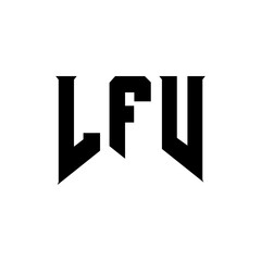 LFV letter logo design for technology company. LFV logo design black and white color combination. LFV logo, LFV vector, LFV design, LFV icon, LFV alphabet. LFV typography logo design.