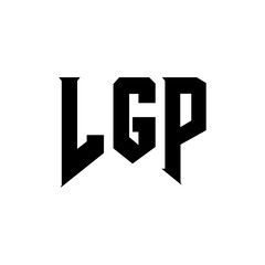 Fototapeta premium LGP letter logo design for technology company. LGP logo design black and white color combination. LGP logo, LGP vector, LGP design, LGP icon, LGP alphabet. LGP typography logo design.