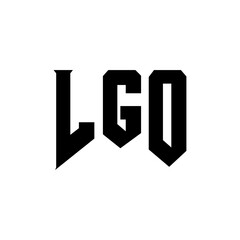 LGO letter logo design for technology company. LGO logo design black and white color combination. LGO logo, LGO vector, LGO design, LGO icon, LGO alphabet. LGO typography logo design.