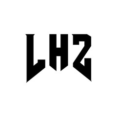 LHZ letter logo design for technology company. LHZ logo design black and white color combination. LHZ logo, LHZ vector, LHZ design, LHZ icon, LHZ alphabet. LHZ typography logo design.
