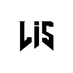 LIS letter logo design for technology company. LIS logo design black and white color combination. LIS logo, LIS vector, LIS design, LIS icon, LIS alphabet. LIS typography logo design.