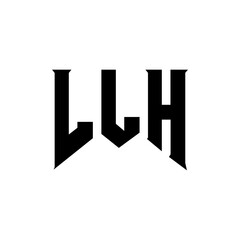 LLH letter logo design for technology company. LLH logo design black and white color combination. LLH logo, LLH vector, LLH design, LLH icon, LLH alphabet. LLH typography logo design.